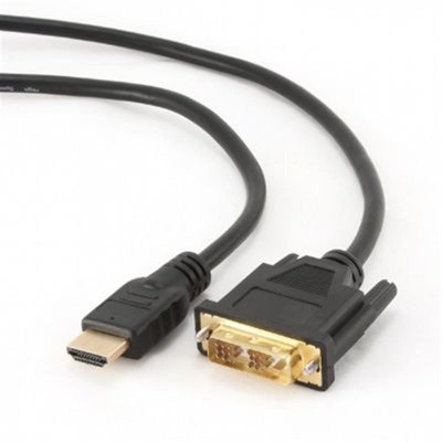 Кабель Cablexpert HDMI - DVI V 1.4 (M/M), 1.8 м, чорний (CC-HDMI-DVI-6) пакет CC-HDMI-DVI-6 фото