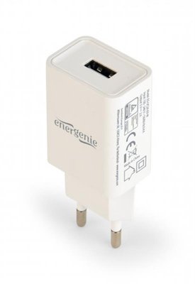 Мережевий зарядний пристрій EnerGenie (1USBх2.1A) White (EG-UC2A-03-W) EG-UC2A-03-W фото