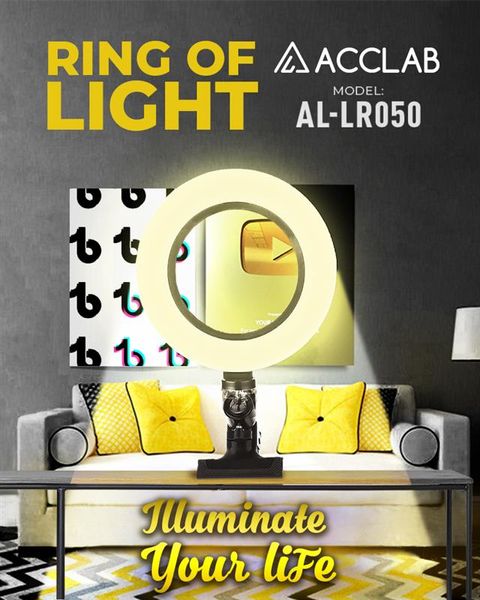 Кільцева USB LED-лампа ACCLAB AL-LR050 (1283126511578) 1283126511578 фото