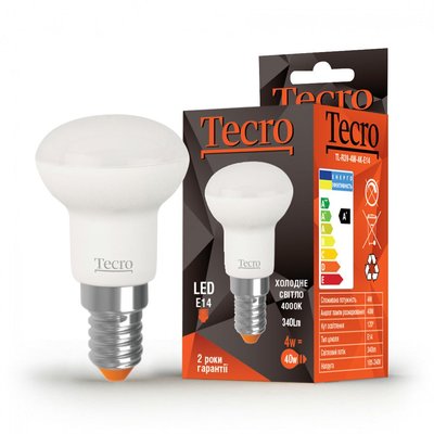 Лампа світлодіодна Tecro 4W E14 4000K (TL-R39-4W-4K-E14) TL-R39-4W-4K-E14 фото