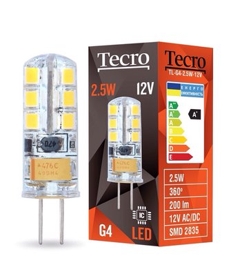 Лампа світлодіодна Tecro 2.5W G4 2700K (TL-G4-2.5W-12V) TL-G4-2.5W-12V 2700K фото