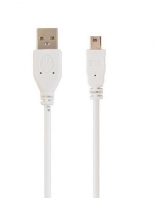 Кабель Gembird USB - miniUSB V 2.0 (M/M), 1.8 м, білий (CC-USB2-AM5P-6) CC-USB2-AM5P-6 фото