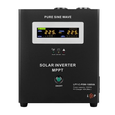 Сонячний інвертор (ДБЖ) LogicPower LPY-С-PSW-1500VA (1050Вт) MPPT 24V (LP19541) LP19541 фото