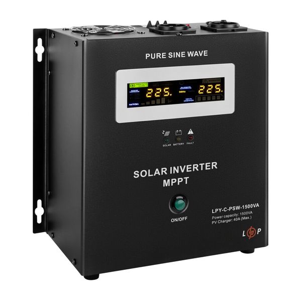 Сонячний інвертор (ДБЖ) LogicPower LPY-С-PSW-1500VA (1050Вт) MPPT 24V (LP19541) LP19541 фото