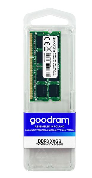 Модуль пам`ятi SO-DIMM 8GB/1600 DDR3 1,35V GOODRAM (GR1600S3V64L11/8G) GR1600S3V64L11/8G фото