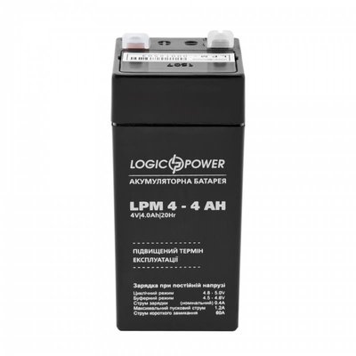 Акумуляторна батарея LogicPower LPM 4V 4AH (LPM 4 - 4 AH) AGM LP4135 фото