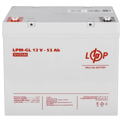 Акумуляторна батарея LogicPower 12V 55AH (LPM-GL 12V - 55 AH) GEL LP15266 фото