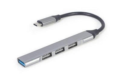 Концентратор USB Type-C Gembird 1xUSB3.1, 3хUSB2.0, метал, Grey (UHB-CM-U3P1U2P3-02) UHB-CM-U3P1U2P3-02 фото