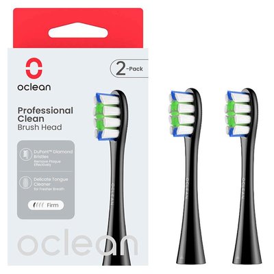 Насадка для зубної електрощітки Oclean P1C5 B02 Professional Clean Brush Head Black (2 шт) (6970810553857) 6970810553857 фото