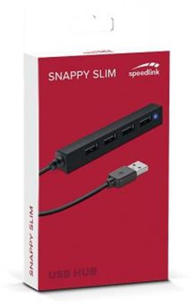 Концентратор USB2.0 SpeedLink Snappy Slim Black (SL-140000-BK) 4хUSB2.0 SL-140000-BK фото