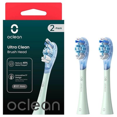 Насадка для зубної електрощітки Oclean UC01 G02 Ultra Clean Brush Head Green (2 шт) (6970810553512) 6970810553512 фото