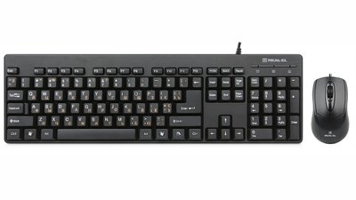 Комплект (клавіатура, миша) REAL-EL Standard 503 Kit Black USB EL123100022 фото
