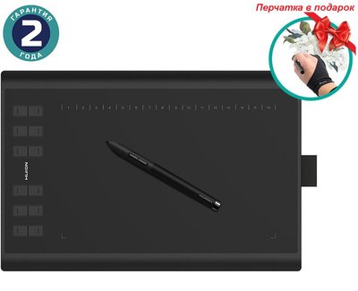Графічний планшет Huion New 1060Plus + рукавичка 1060PLUS фото