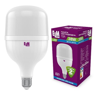 Лампа світлодіодна промислова ELM 38W E27 6500K (18-0190) 18-0190 фото