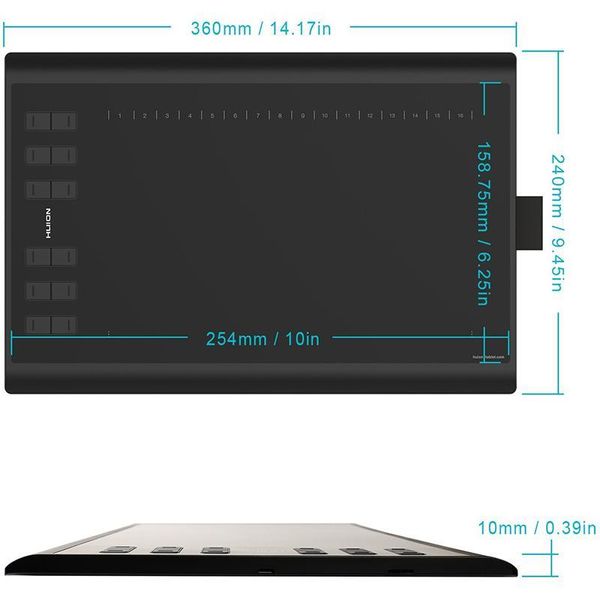Графічний планшет Huion New 1060Plus + рукавичка 1060PLUS фото