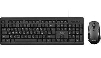 Комплект (клавіатура, мишка) 2E MK401 (2E-MK401UB) Black USB 2E-MK401UB фото