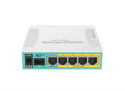 Маршрутизатор MikroTik RouterBoard RB960PGS hEX PoE (800MHz/128Mb, 1xUSB, 5х1000Мбит, Passive PoE) RB960PGS фото