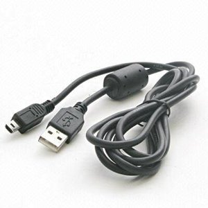 Кабель Atcom USB - mini USB V 2.0 (M/M), (5 pin), ферит, 1.8 м, чорний (3794) 3794 фото
