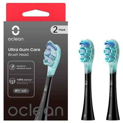 Насадка для зубної електрощітки Oclean UG02 B02 Ultra Gum Care Brush Black (2 шт) (6970810553567) 6970810553567 фото