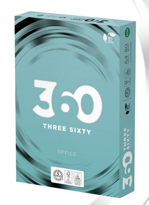 Папір 360 Office 80г/м2, A4, 500л, class C, білизна 153% CIE 360 Office фото