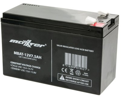 Акумуляторна батарея Maxxter 12V 7.5AH (MBAT-12V7.5AH) AGM MBAT-12V7.5AH фото