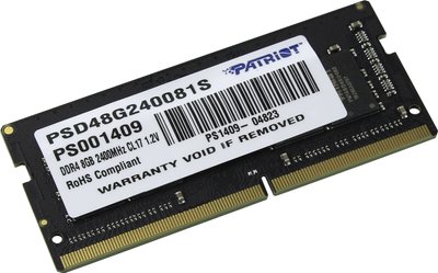 Модуль пам`яті SO-DIMM 8GB/2400 DDR4 Patriot Signature Line (PSD48G240081S) PSD48G240081S фото