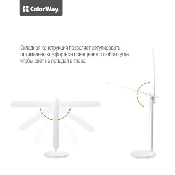 Настільна лампа LED ColorWay CW-DL02B-W White CW-DL02B-W фото