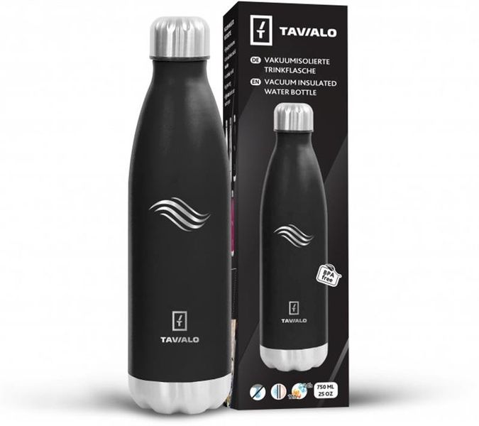 Термопляшка Tavialo 750 мл чорна (191750101) 191750101 фото