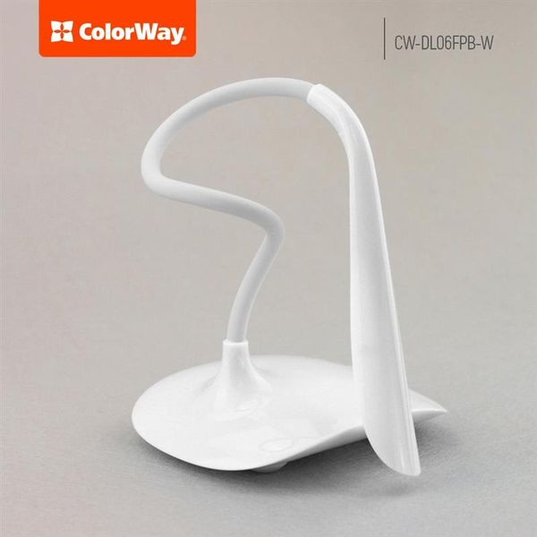 Настільна лампа LED ColorWay CW-DL06FPB-W White CW-DL06FPB-W фото