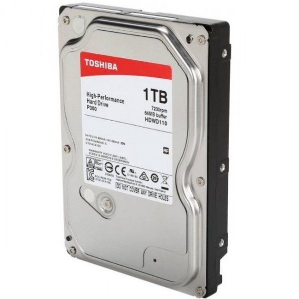 Накопичувач HDD SATA 1.0TB Toshiba P300 7200rpm 64MB (HDWD110UZSVA) HDWD110UZSVA фото