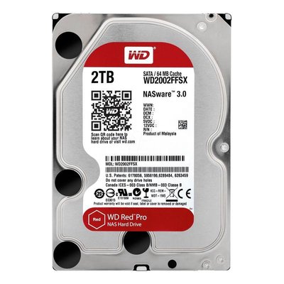 Накопичувач HDD SATA 2.0TB WD Red Pro NAS 7200rpm 64MB (WD2002FFSX) WD2002FFSX фото