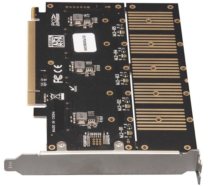 Контролер Frime WCH382L (ECF-PCIEtoSSD010) PCI-E-5xM.2 (B Key) ECF-PCIEtoSSD010 фото