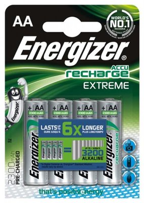 Акумулятори Energizer Recharge Extreme AA/HR06 LSD Ni-MH 2300 mAh BL 4шт ENR EXTREME RECH 2300 фото