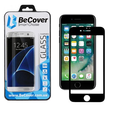 Захисне скло BeCover для Apple iPhone SE 2020/8/7 Black (701040) 701040 фото
