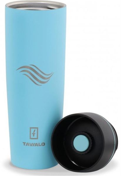 Термопляшка Tavialo 460 мл матовий блакитний + 2 ущільнювальних кільця (190460104) 190460104 фото