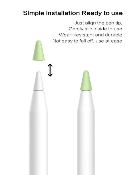 Чохол TPU Goojodoq для наконечника стілус Apple Pencil (1-2 покоління) (8шт) Grey (1005001835985075G) 1005001835985075G фото