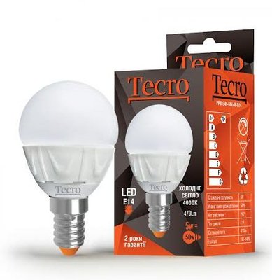 Лампа світлодіодна Tecro 5W E14 4000K (PRO-G45-5W-4K-E14) PRO-G45-5W-4K-E14 фото