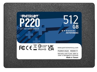 Накопичувач SSD 512GB Patriot P220 2.5" SATAIII TLC (P220S512G25) P220S512G25 фото