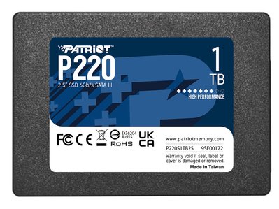 Накопичувач SSD 1TB Patriot P220 2.5" SATAIII TLC (P220S1TB25) P220S1TB25 фото