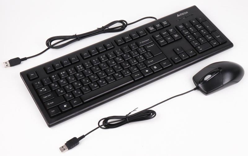Комплект (клавіатура, миша) A4Tech KR-8372 Black USB KR-8372 (Black) фото
