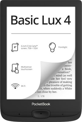Електронна книга PocketBook 618 Basic Lux 4 Ink Black (PB618-P-CIS) PB618-P-CIS фото