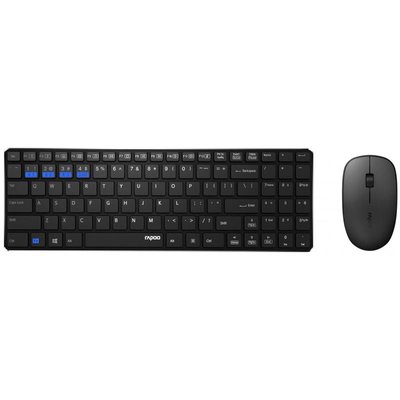Комплект (клавіатура, мишка) Rapoo 9300M Wireless Black 9300M Black фото