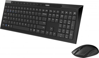 Комплект (клавіатура, мишка) Rapoo 8210M Wireless Black 8210M Black фото