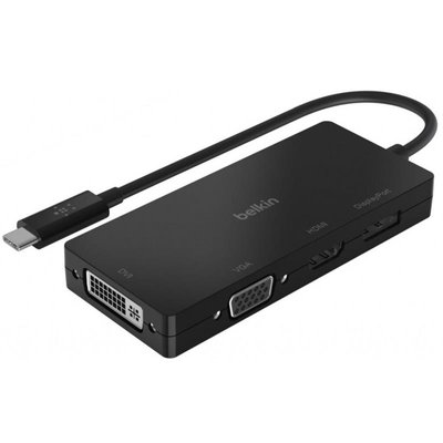Концентратор USB Type-C Belkin HDMI, VGA, DVI, DisplayPort Black (AVC003BTBK) AVC003BTBK фото