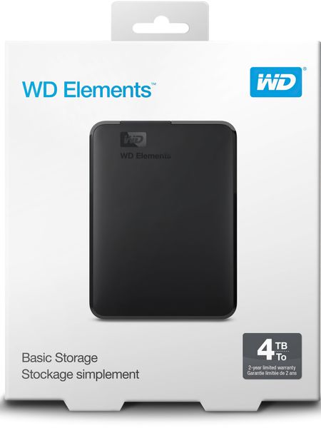 Зовнішній жорсткий диск 2.5" USB 4.0TB WD Elements Portable Black (WDBU6Y0040BBK-WESN) WDBU6Y0040BBK-WESN фото