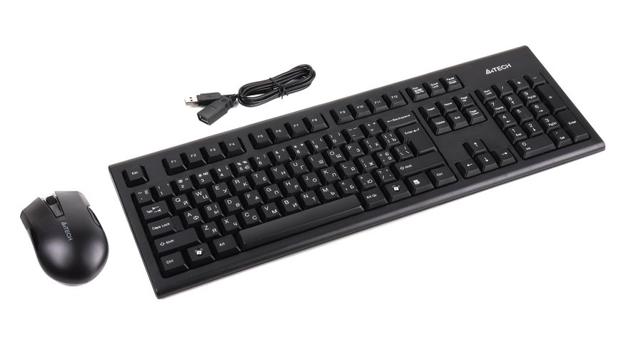 Комплект (клавіатура, миша) бездротовий A4Tech 3000N Black USB 3000N (GK-85+G3-200N) фото