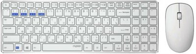 Комплект (клавіатура, мишка) Rapoo 9300M Wireless White 9300M White фото