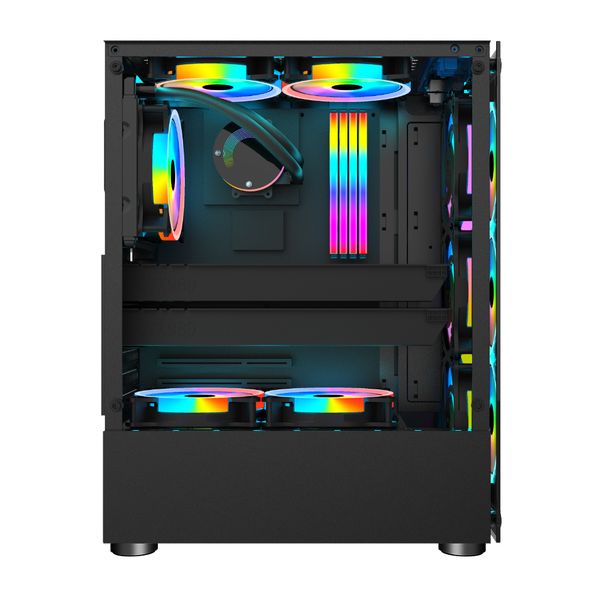 Корпус 1stPlayer Rainbow V2-A-4R1 Color LED Black без БЖ V2-A-4R1 фото