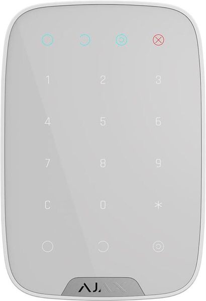 Бездротова сенсорна клавіатура Ajax KeyPad White (8706.12.WH1/38249.12.WH1) 8706.12.WH1 фото