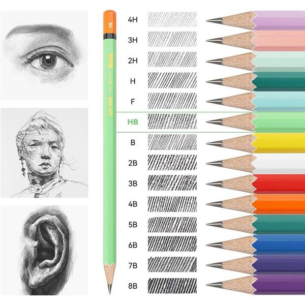 Набір олівців Arrtx для малювання HB (ADP-01HB), 14 шт (LC303595) LC303595 фото